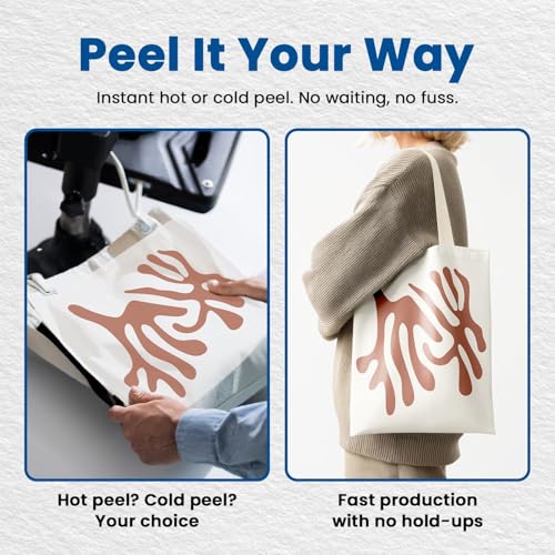 DTF Transfer Film Sheets A4 (8.3 x 11.7 inch) | Full Set (Pack of 8) | Hot & Cold Instant Peeling | Double Matte Anti-Static | Heat Press Paper | ET8550 L1800 XP15000 XP600 R1390 I3200 TX800 - size: Premium&Premium+ 50/100 Sheets - 8Pack