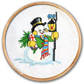 Counted Cross Stitch Kit 'Snowman' - Embroidery Set for Christmas Holidays - color: Snowman
