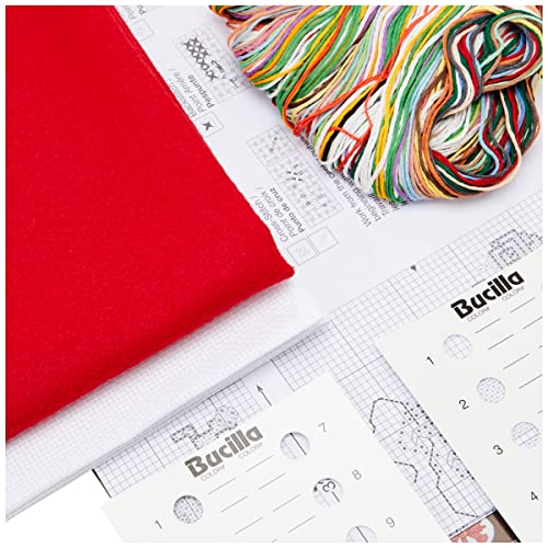Bucilla Counted Cross Stitch Ornament Kit, 84293 Tiny Stocking, White - style: Tiny Stocking