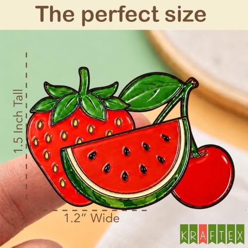 Kraftex Magnetic Needle Minder. Needleminder for Embroidery & Sewing. Cute Needlepoint Accessories. Magnetic Needle Holder for Cross Stitch. Cute Magnet Pin Gift - color: Fruits SCW