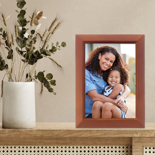 Lawrence Frames Estero Collection, Chestnut Wood 4 by 6 Picture Frame - color: Chestnut, size: 4x6