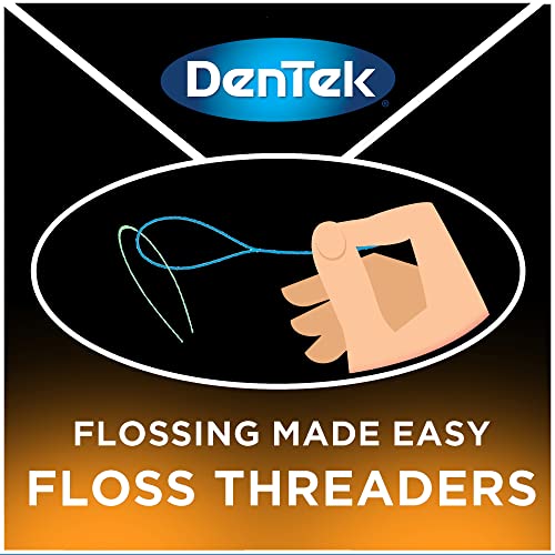 DenTek Floss Threaders for Braces, Bridges & Dental Implants, 50 Ct, 6 Pack - size: 5 Count (Pack of 60)