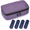 ALLCAMP Insulin Travel Cooler Case, Large Capacity, 4 Ice Packs, Purple - color: Purple