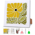 Flower Stamped Cross Stitch Kits for Adults Beginners with Wooden Frame - color: Sunflower Cross Stitch with Frame