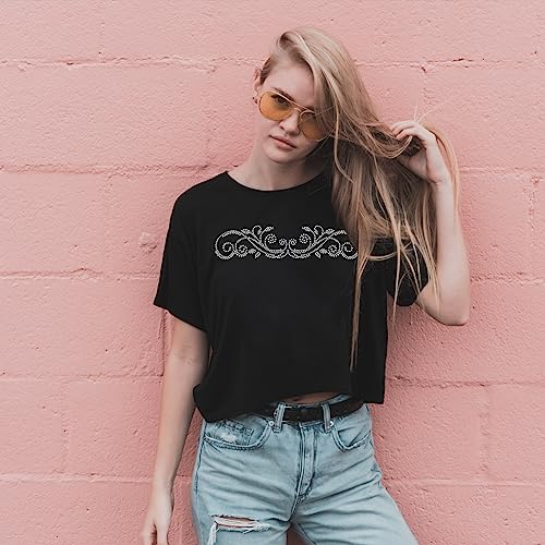 NBEADS Flower Pattern Rhinestone Iron on Hotfix, Heat Transfer Decal Bling Rhinestone Sticker Heat Transfer Patch Clothing Repair Applique for T-Shirt Clothing Pants Bags - color: Floral