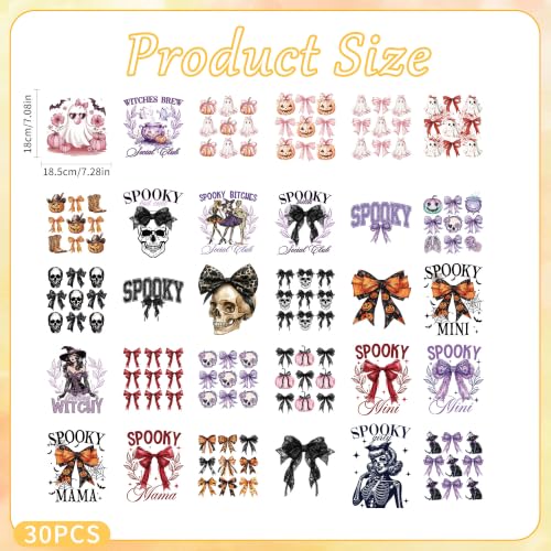 Halloween DTF Transfers Ready to Press, Iron on Decals for T-Shirts - color: Halloween551