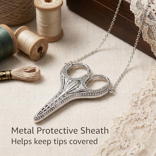 BIHRTC Stainless Steel Sharp Tip Sewing Snips Thread Cutter Safety Scissors - color: Silver-1