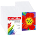 Simetufy 82 Pack 8x10 Inch Bulk Flat Canvas Boards for Painting Class - size: 8"x10"- 82 pack