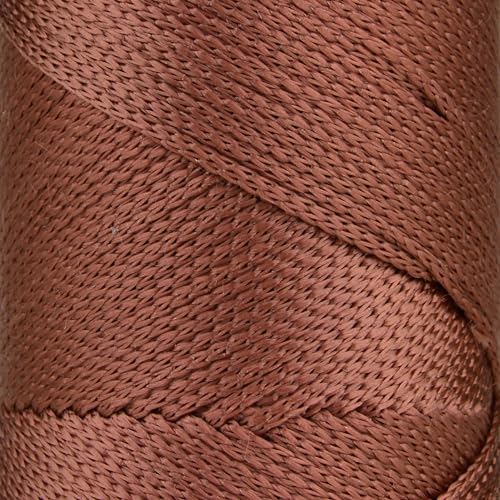Sensy Premium 2mm 251 Yards Polyester Rope 100% Polypropylene Cord Macrame Cord 2mm Crochet Bag Cord Macrame Rope Crochet Thread Gift for Knitter (Copper) - color: Copper, size: 1 Skein