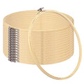 15 PCS Bamboo Embroidery Hoops Set, 12 Inch Adjustable Cross Stitch Rings in Bulk for Needlework, Sewing and Crafts, with Easy Loosen Tighten Mechanism, Ideal for Gifting and Decorating, by GNIEMCKIN. - size: 15 PCS 12 Inch