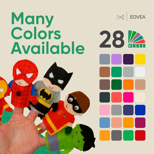 EOVEA | Acrylic Felt Fabric by The Yard | 72" Wide | 1.6mm Thick | Soft & Durable Non-Fraying Felt | for DIY Crafts, Sewing, Upholstery, Costumes & Padding(Kelly Green,Half Yard) - color: Kelly Green, size: Half Yard