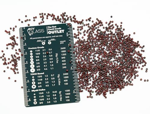 10g TOHO Seed Beads 11/0, Small Japan rocailles, #45A+T Hot Red Picasso Hybrid - color: 45A+T - 11/0 (small)