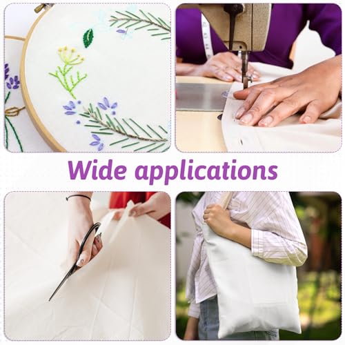 50 Pack 10-inch Cotton Fabric Squares, 10″ Precut Quilting Fabric Bundles, Solids White Charm Pack, for DIY, Beginners, Sewing, Craft (Wavy Edges) - color: White, size: 10″