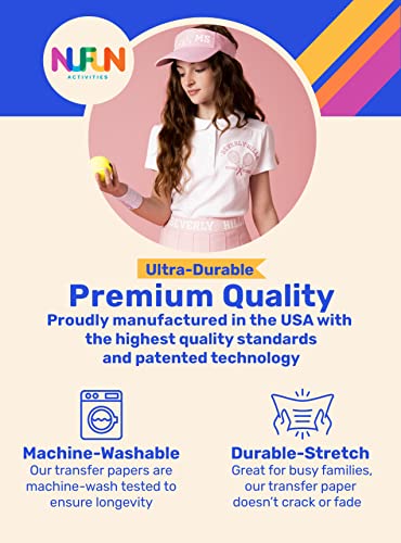 NuFun Activities Heat Transfer Paper, Light Fabrics, 6 Sheets 8.5x11 - size: 6 Sheets