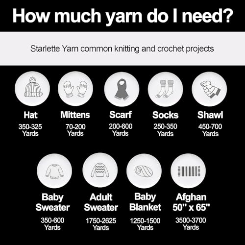 Mary Maxim Starlette Yarn, Acrylic Yarn, 3.5 OZ, 180 Yards, Black - color: Black