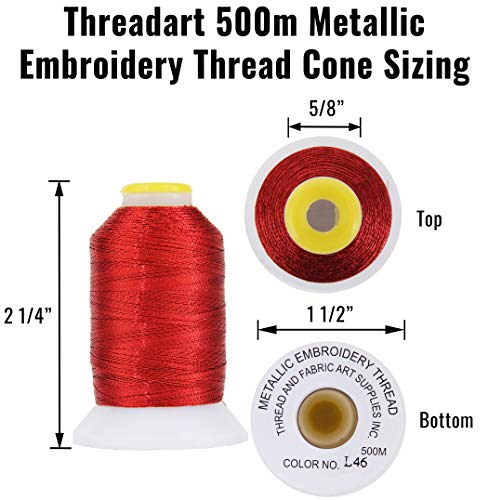 ThreadArt Metallic Embroidery Thread, 1000M, No. L58 - Purple - color: PURPLE