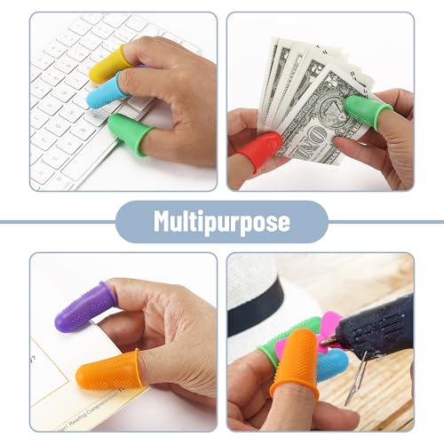 Mr. Pen- Silicone Hot Glue Gun Finger Caps, 24 pcs, 3 Sizes - color: Multi-color, size: 24 pcs