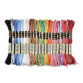 21 Skeins 6-Ply Embroidery Floss 0.5mm Cross Stitch Threads Segment Dyed Crafting Arts Embroidery Strings 21 Colors 8.75 Yards(8m)/Skein - color: 21 Skeins