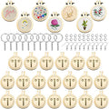 ZOCONE 20 Packs Mini Embroidery Hoops, Small Ring Tiny Embroidery Hoops with Keychain Earring Hooks Jump Rings, Round Wood Hoops for DIY Embroidery Necklace Jewelry Pendant and Keychain - style: 20 Pack Round Hoops+Accessories