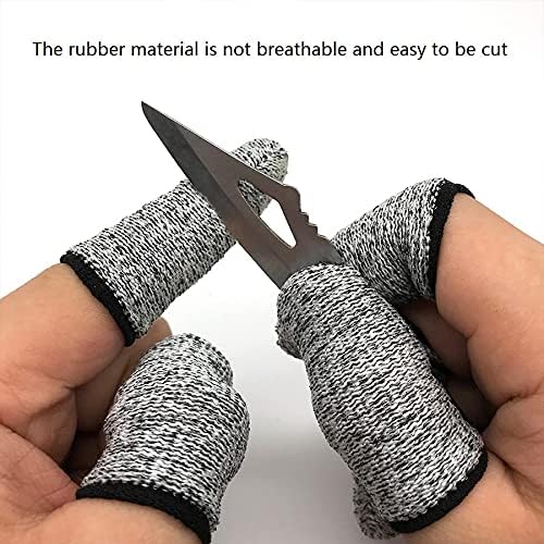 12 PCS Cut Resistant Finger Cots Protector Finger Sleeve Protectors Reusable Finger Guards Finger Covers Protection Cots for Kitchen,Work, Sculpture, Anti-Slip, Reusable,Gloves Life Extender