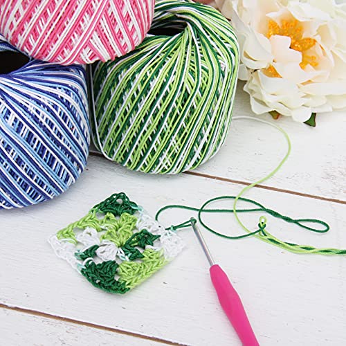 ThreadArt 100% Cotton Crochet Thread Size 10, Variegated Lavenders 47 - color: VARIEGATED LAVENDERS, size: SIZE 10 SINGLE