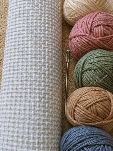 Mono Deluxe Needlepoint Blank Canvas 13 Mesh Cotton White 17" x 14"