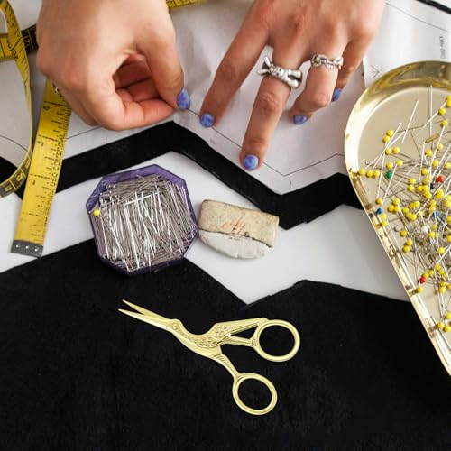 Golden Stork Embroidery Scissors Stainless Steel Sharp Tip Sewing Scissors for Everyday Use, Art Work, Needlework (1 Pcs 4.5Inch) - style: 1 Pcs 4.5Inch