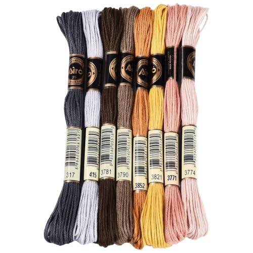 8 Skeins 70 Yards Colorful Friendship Bracelet String for Sewing - color: Gray Brown, size: 70 Yards