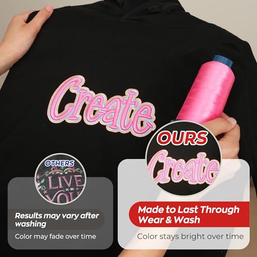 Poolin Embroidery Machine Thread Richword Selected 60 Colors 40WT (108D/2) Polyester Thread Kit Each Cone 4000M (4374Y) - color: 60 COLORS