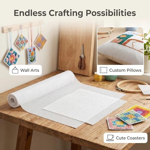 13 Mesh Needlepoint Canvas 20×18 Inch White Cotton Blank Canvas