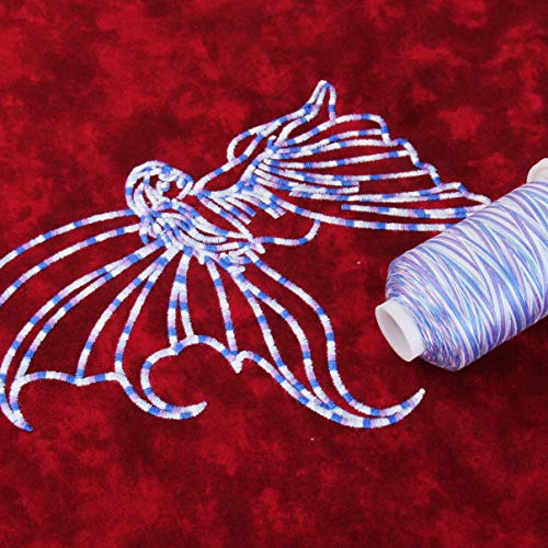 ThreadArt Multicolor Cotton Thread, 600M 40/3, Pastel Bouquet 7722 - color: Pastel Bouquet