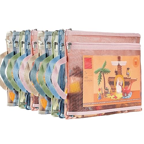 10 Pack Mesh Zipper Pouch Bags，A4 Toy Storage & Organization Bag - size: 2L-10A4
