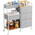 Modanais Baby Diaper Caddy Organizer Rolling Cart with Drawers, Light Gray - color: Light Gray