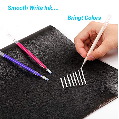 Heat Erasable Fabric Marking Pens with 28 Refills for Tailors Sewing, and Quilting Dressmaking, 4 Colors Heat Erase Pens for Fabrics.