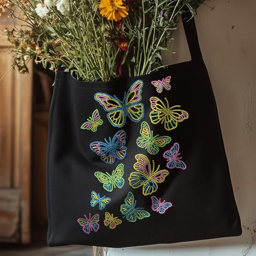 14 Pcs Butterfly Rhinestone Iron on Hotfix Transfer Decal, Bling DIY Patch Clothing Repair Applique T-Shirt Vest Shoes Hat Jacket Decor Clothing DIY Accessories - style: Butterfly
