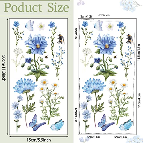 Sinmoe 10 Sheets Vintage Botanical Floral Rub on Transfers 6 x 12 in