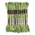 FASHEWELRY 10 Skeins Embroidery Floss Friendship Bracelet String Threads 6-Ply 0.5mm Green Cross Stitch Embroidery Thread for Sewing Bracelet Making Stitching Crafts - color: Green, size: 0.5mm