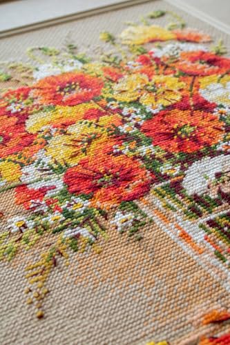 RIOLIS 2306 Field Poppies Counted Cross Stitch Kit 9.5 x 11.75 in - style: Field Poppies 2306