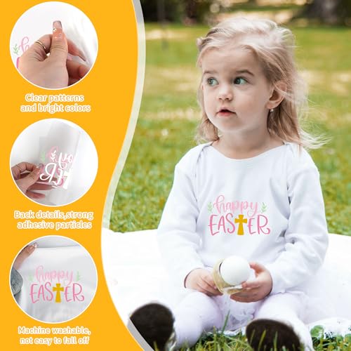 Happy Easter DTF Transfers Ready to Press, Iron on Decals for T-Shirts - style: Easter570