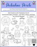 Cat Embroidery Patterns Kit - 24 Pc Fun Modern Peekaboo Porch Embroidery Design Transfers on Sulky Stick n Stitch Self Adhesive Wash Away Stabilizer for Beginners and Adults Hand Embroidery Sewing - color: Cats 1