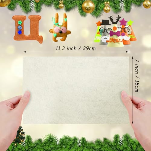 Jtnohx Felt for Crafts, 16 Pcs Felt Fabric, 7"×11.3" Stiff Felt Sheets, Craft Felt Square for Sewing (Beige) - color: Beige