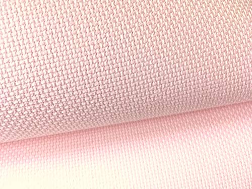 Zweigart 14ct Aida-18x21" Needlework Fabric - Bo-Peep Pink - color: Pink