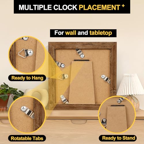 TOFOREVO 5x5 Picture Frames set of 2, Rustic Brown - color: Rustic Wood, size: 5x5