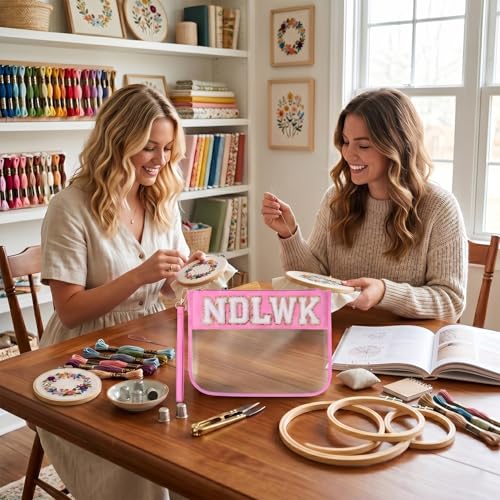 VOOGLAN Needlework Project Bag (Empty), 8 x 12 Inch - color: Pink