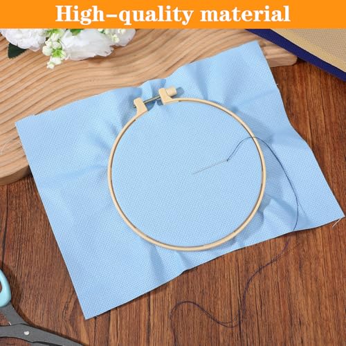 12 Pcs 12 x 18 Inch 14 Count Aida Cloth Cross Stitch Fabric, Pre-Cut Cotton Embroidery Fabric Cloth for DIY Handmade Needlework Art Craft