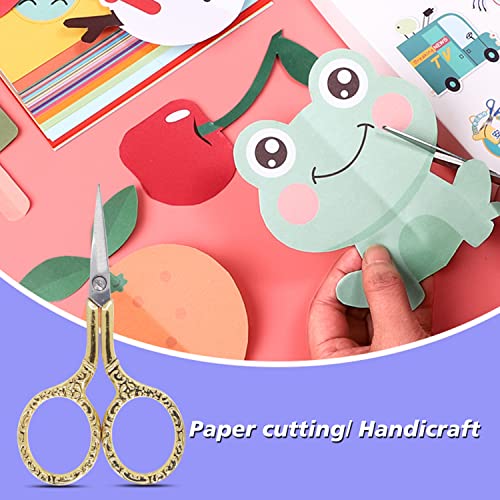 BIHRTC Stainless Steel Sharp Tip Sewing Snips Thread Cutter Safety Scissors - color: Gold