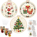 Nuberlic 3 Pack Christmas Embroidery Kit for Beginners - color: Christmas