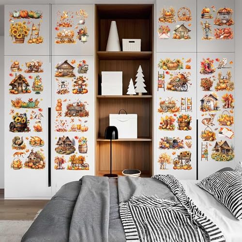 16 Pcs Fall Farmhouse Rub-On Transfers for Furniture & Crafts - style: Fall
