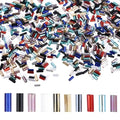 1900pcs 2x5mm Multicolor Sparkle Glass Bugle Beads Tube Seed Beads for Earring Bracelet Necklace Jewelry DIY Craft Making - color: Multicolor 2x5mm