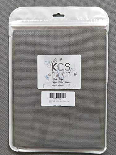 19" x 28" 14CT Counted Cotton Aida Cloth Cross Stitch Fabric (Dark Grey) - color: Dark Grey